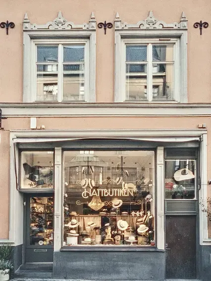 Butikens fasad